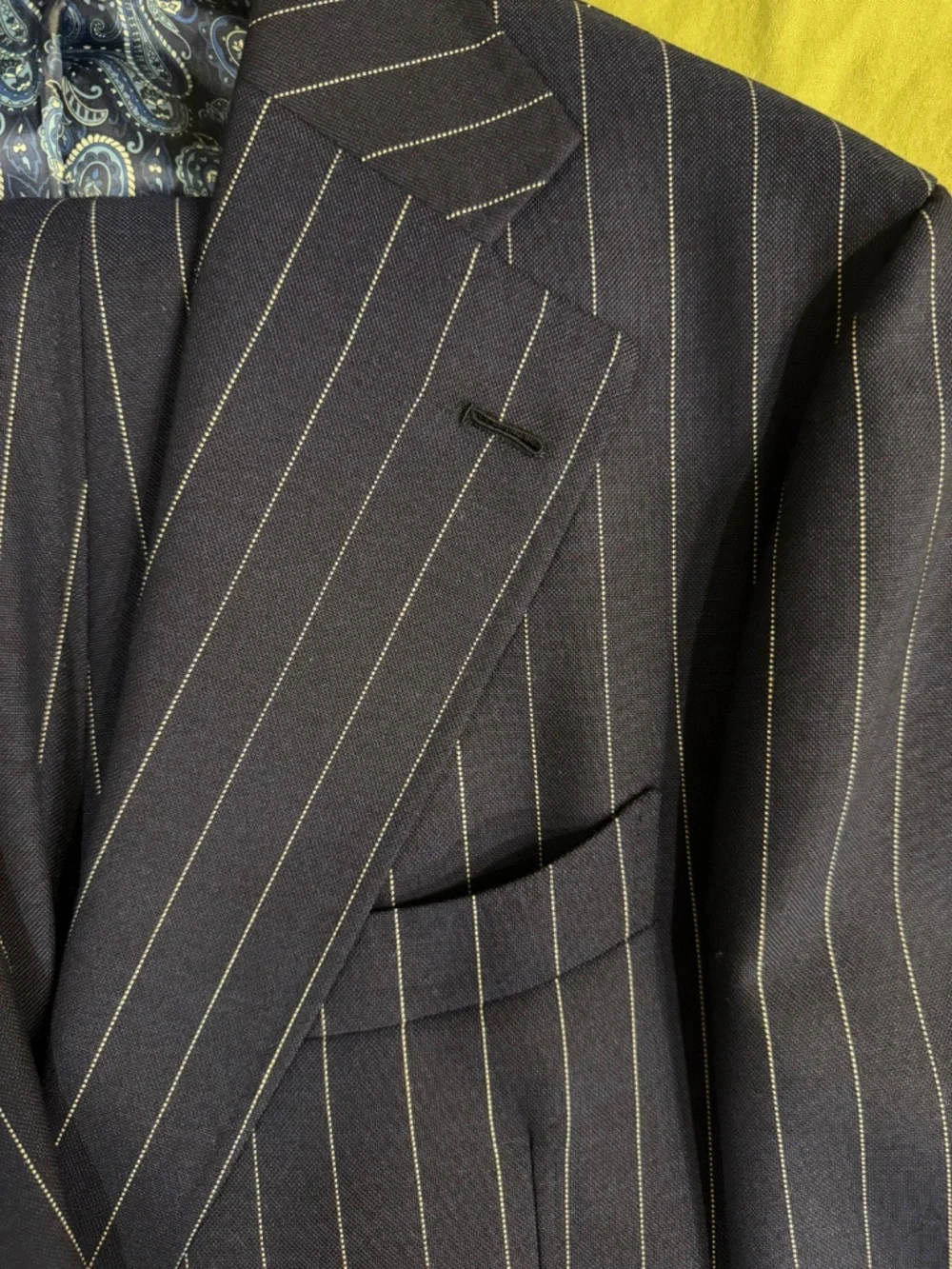 Suitsupply Navy Pinstripe Drago Super 130 Suit
